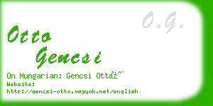 otto gencsi business card